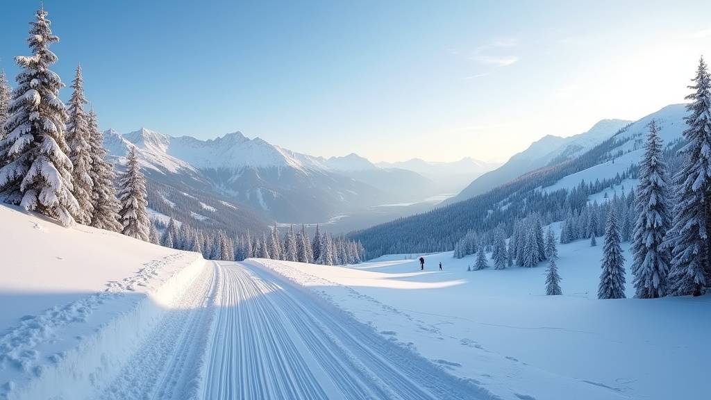 Activités hivernales en montagne - ski, raquettes, chiens de traîneau