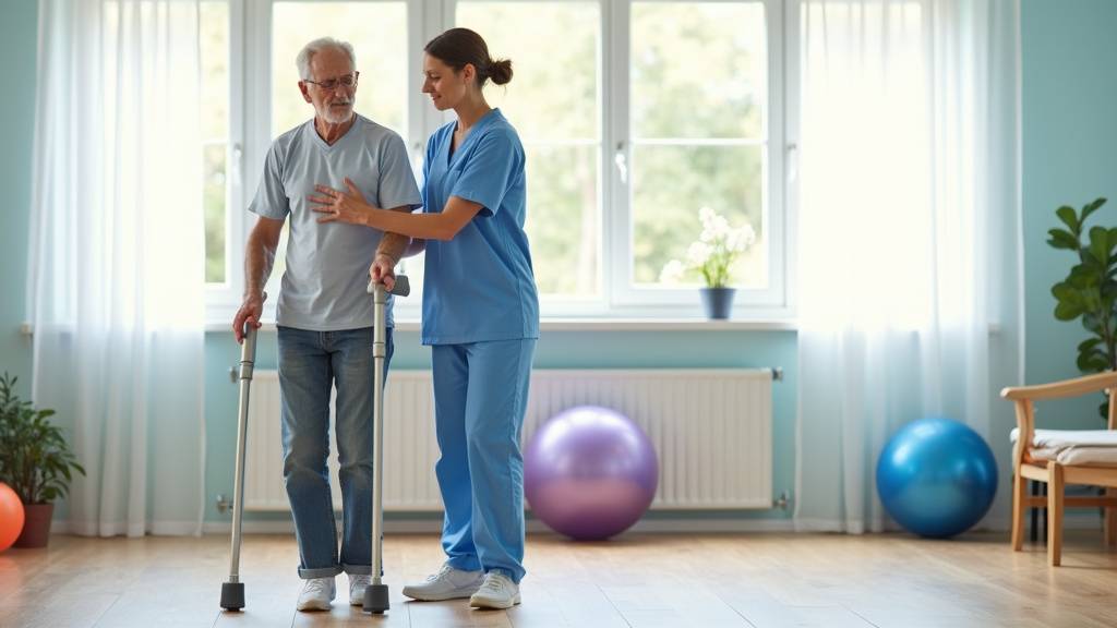 Seance d activité physique adaptee avec un enseignant APA et des participants