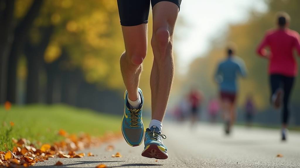 Ambiance lors d'un semi-marathon avec coureurs et supporters