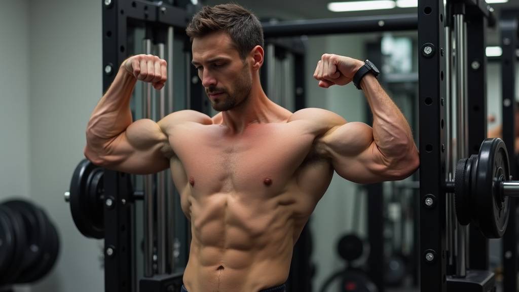 Schéma anatomique des muscles du bras sollicités par le curl barre