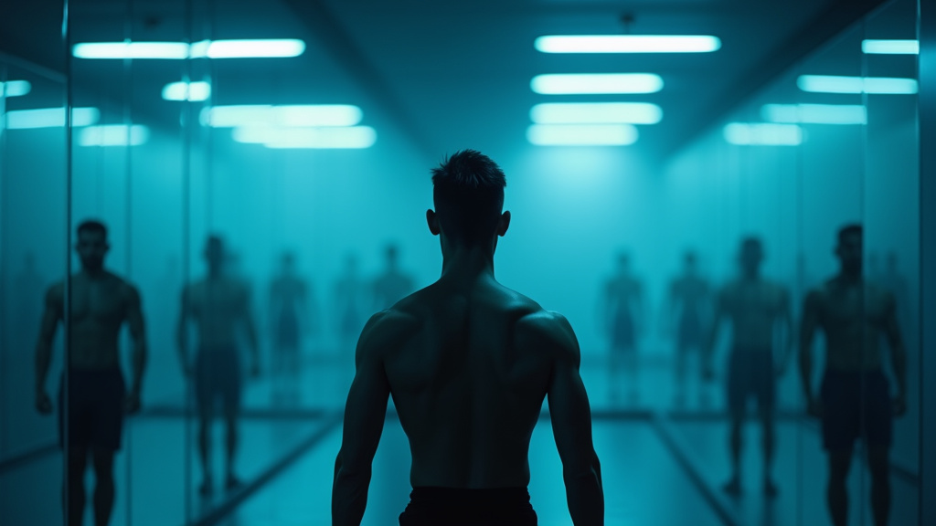 Athlète en train de s'entraîner de manière compulsive avec une montre connectée