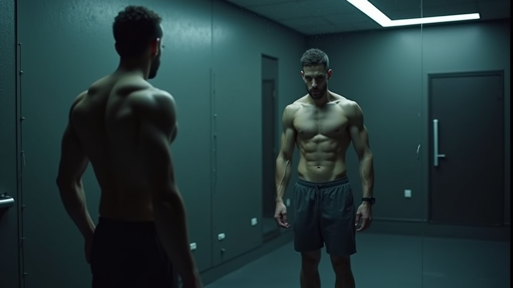 Personne en train de s'entraîner de manière obsessionnelle dans une salle de sport