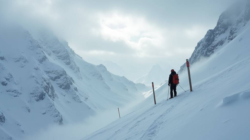 Echelle BERA des risques d'avalanche de 1 a 5 avec signification
