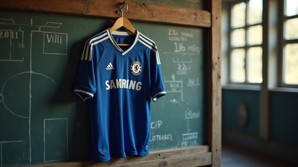 Logo historique du Chelsea FC avec le lion armé