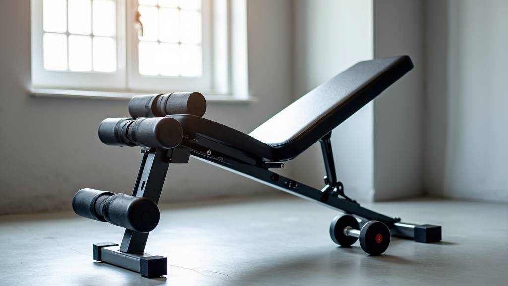 Détail du rembourrage et de la structure d'un banc de musculation