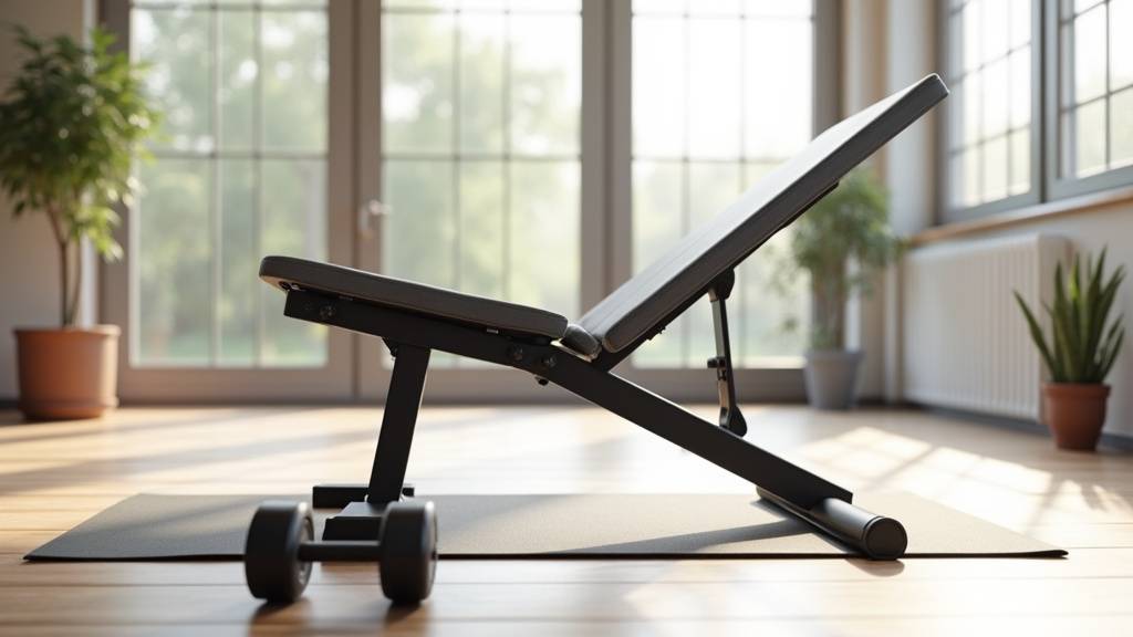 Personne utilisant un banc de musculation réglable pour un développé couché