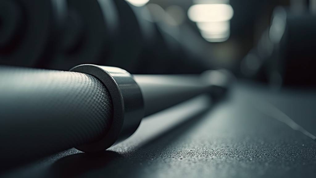 Sélection de différentes barres de musculation sur un rack