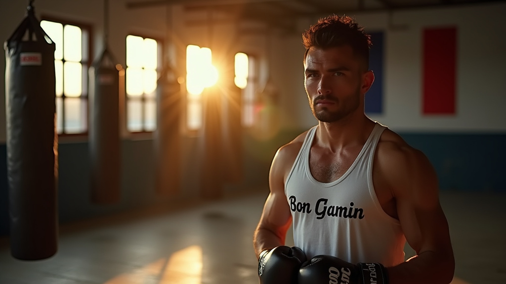 Ciryl Gane en action lors d'un combat à l'UFC Paris