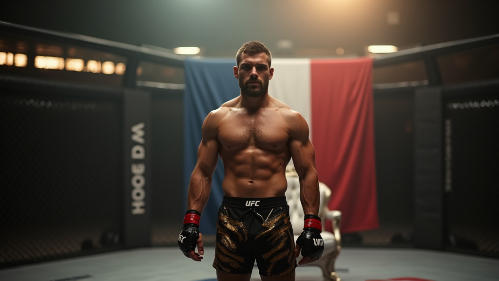 Ciryl Gane lors d'une conférence de presse UFC