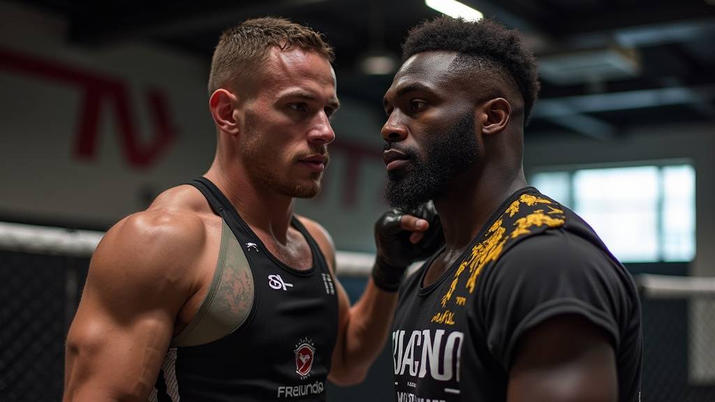 Ciryl Gane en entraînement à la MMA Factory