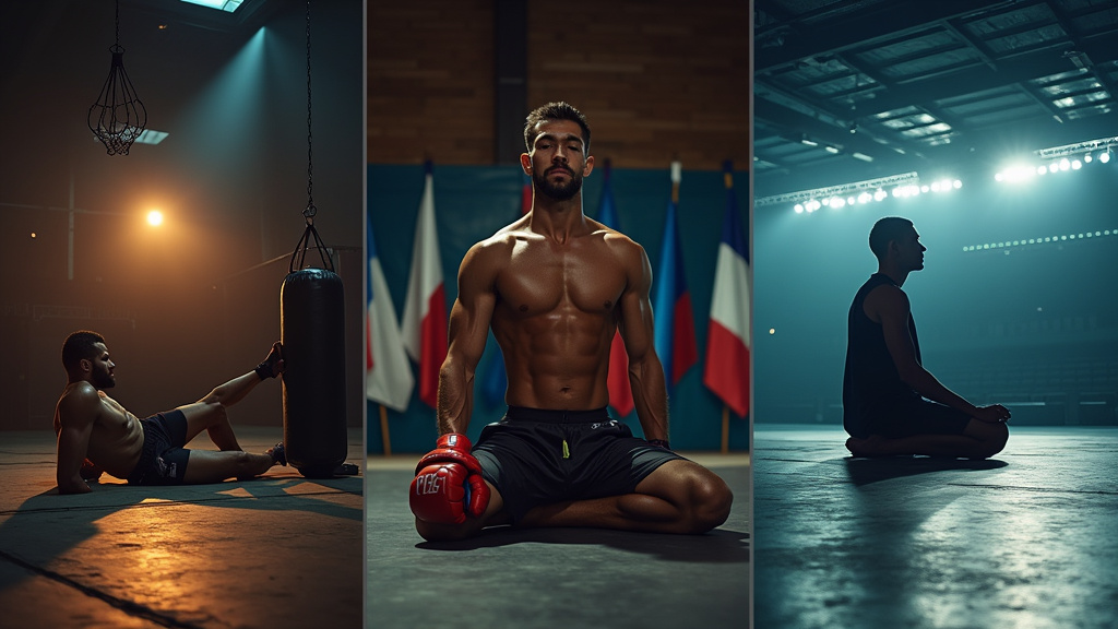 Entraînement intensif des combattants français de MMA