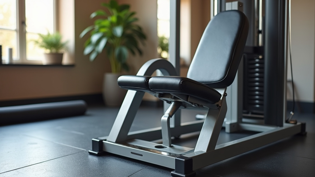 Femme réalisant un Hack Squat, machine de musculation des jambes