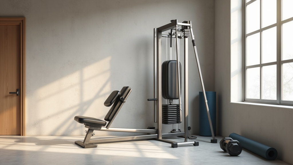 Personne utilisant une presse à cuisses en salle de sport