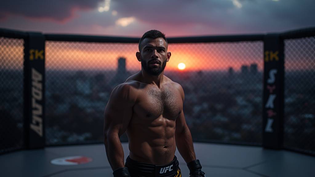 Conor McGregor The Notorious en position de combat lors d'un événement UFC