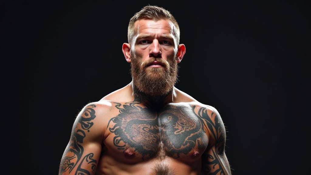Conor McGregor The Notorious en pleine action dans l'octogone