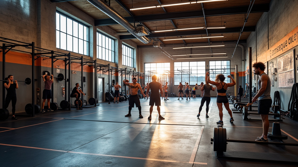 Intérieur de la box CrossFit Gerland à Lyon - espace d'entraînement fonctionnel moderne