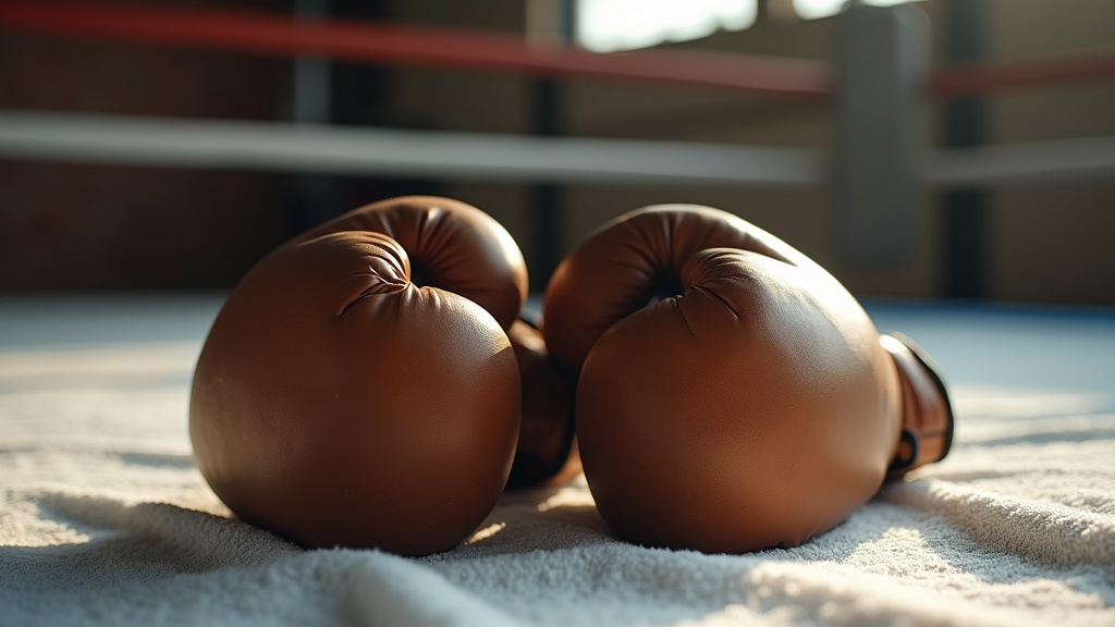 Boxeur entraînant son cardio avec la corde à sauter