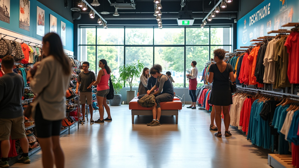 Service de réparation et ateliers dans un magasin Decathlon