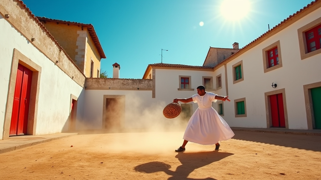 Pratiquants de pelote basque en tenue traditionnelle sur un fronton
