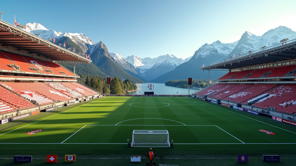 Carte des villes hôtes de l'Euro féminin 2025 en Suisse