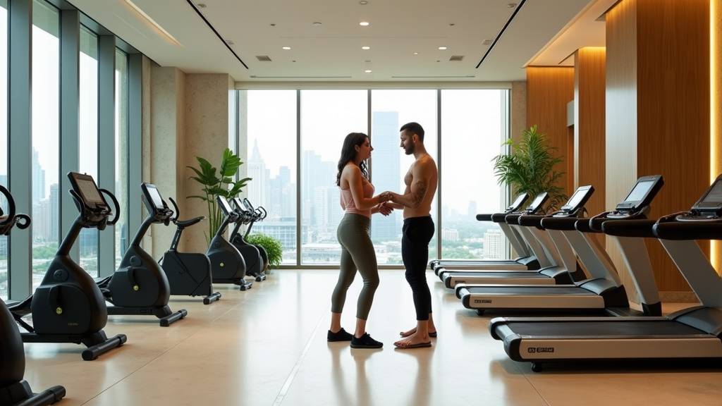 Studio de cours collectifs FFC avec instructeur et participants