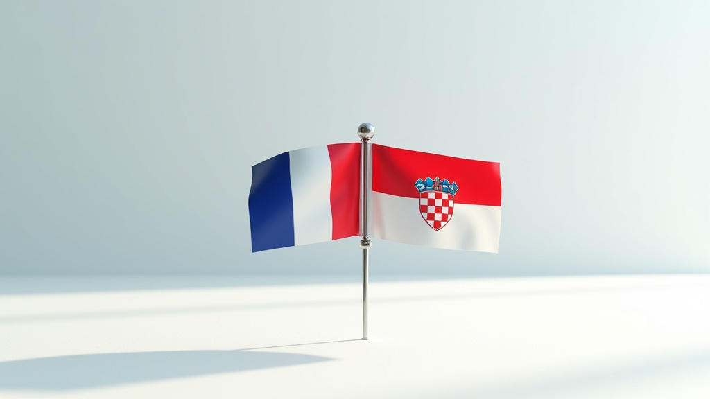 Ambassade de France à Zagreb avec drapeau français