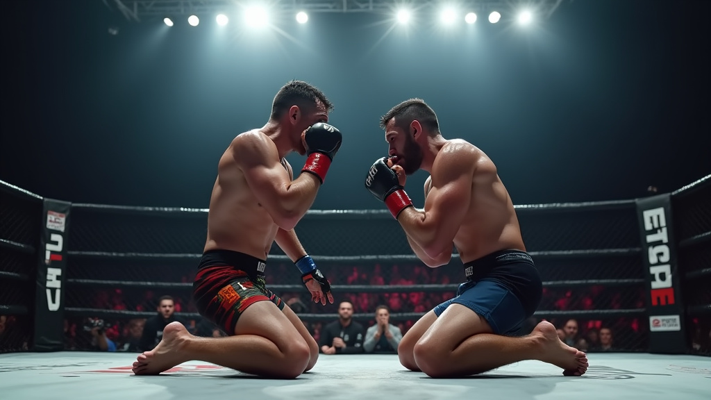 Tom Aspinall lors d'un entraînement après son incident oculaire