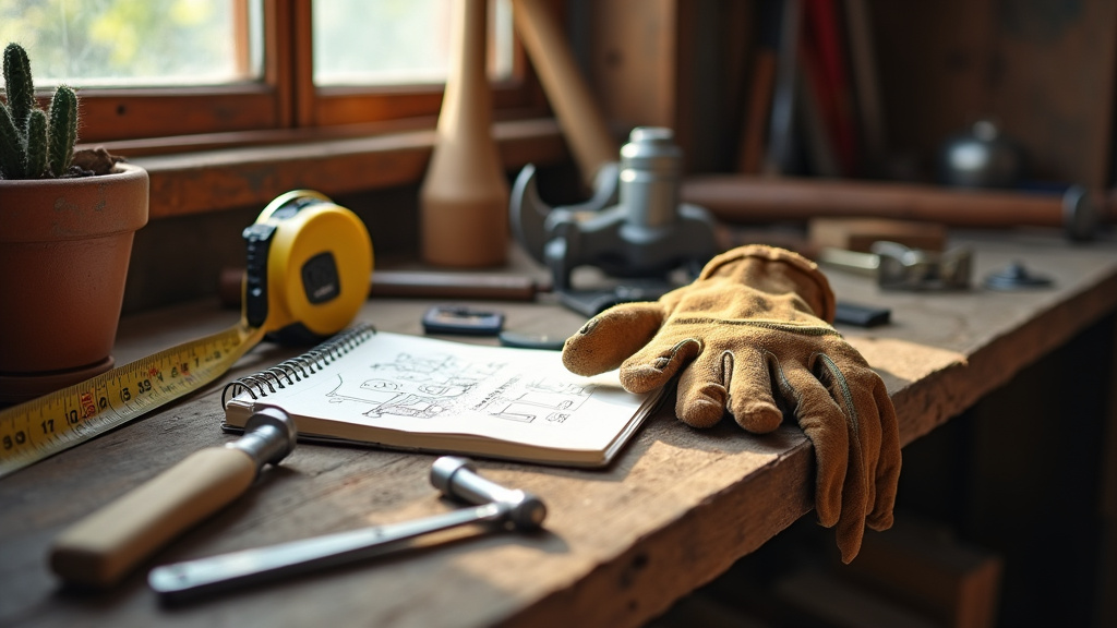 Atelier de bricolage avec outils et matériaux de qualité