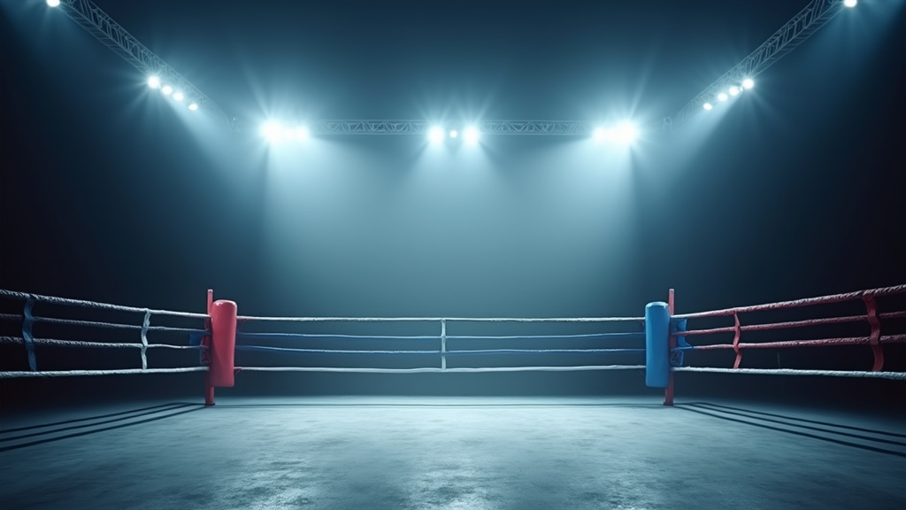 Anthony Joshua en action lors du combat contre Jake Paul