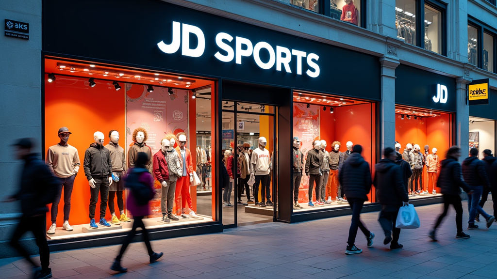 Intérieur du magasin JD Sports Mulhouse avec exposition des collections Nike, Adidas et autres marques