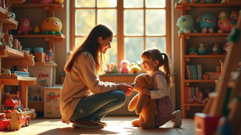 Façade d'un magasin JouéClub avec des enfants et des parents
