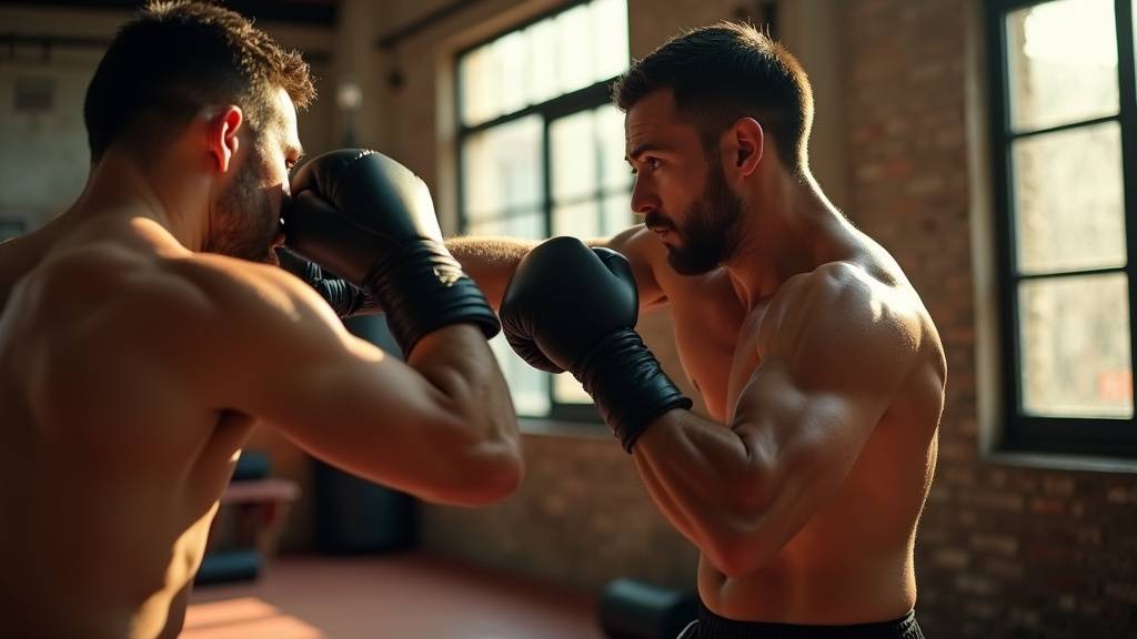 Combattant de kickboxing executant un high kick lors d'un combat