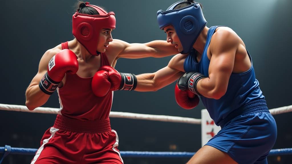 Pratique du kickboxing dans une salle de sport moderne