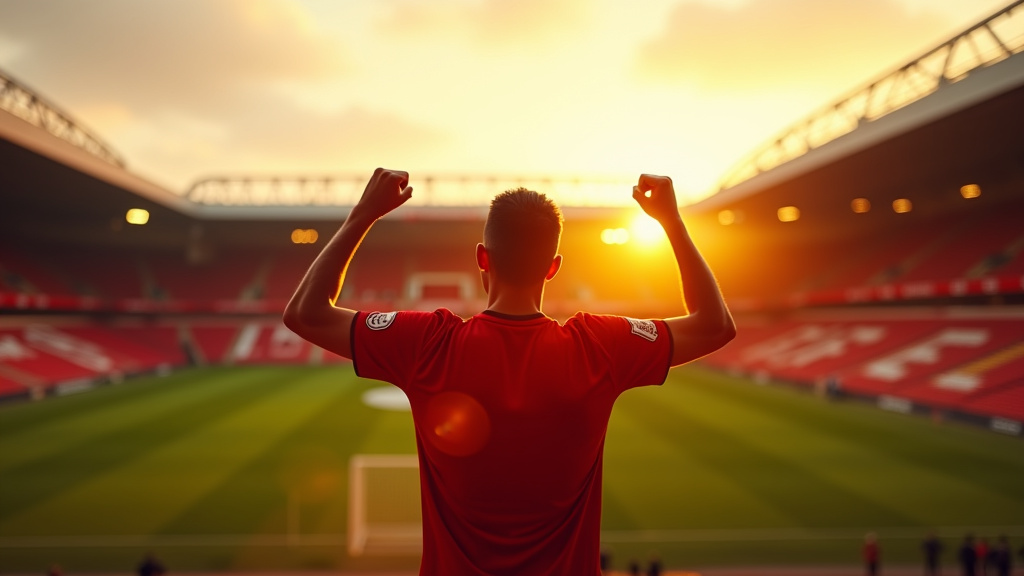 Supporters de Manchester United célébrant un but à Old Trafford