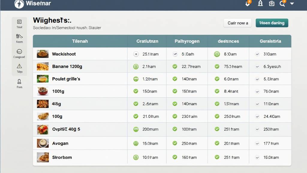 Préparation de repas avec MyFitnessPal sur plan de travail de cuisine