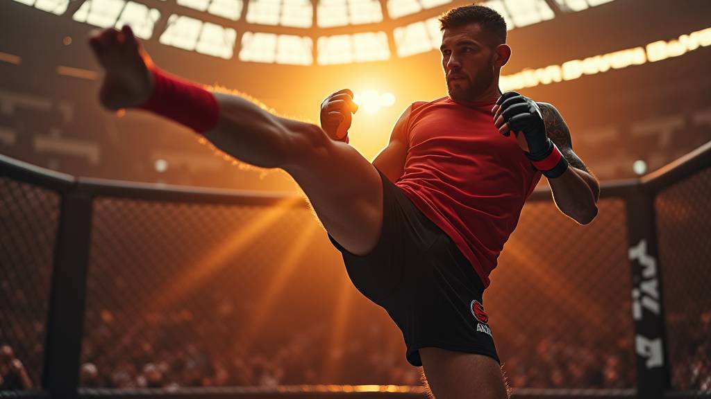 Groupe de pratiquants de MMA s'entraînant ensemble dans une salle de sport