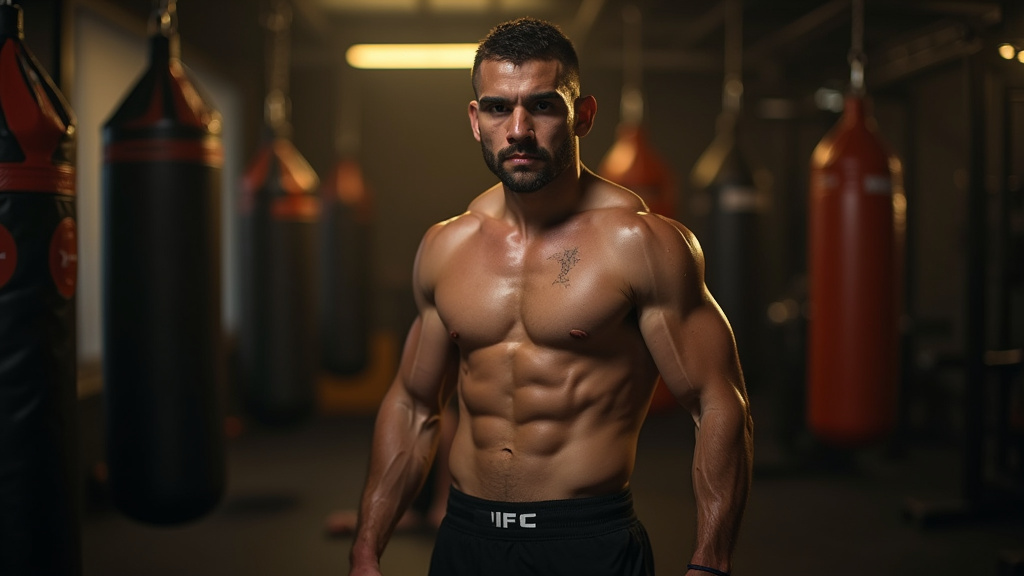 Intérieur du La Cage Coaching à Namur, lieu d'entraînement de Movsar Ibragimov