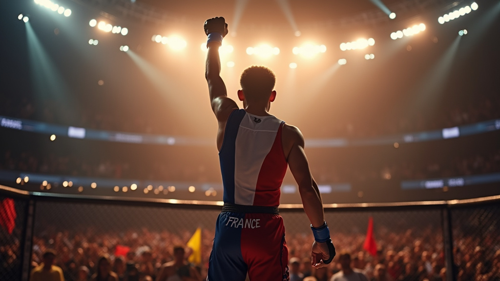 Salahdine Parnasse lors d'un combat dans l'Octagon de l'UFC