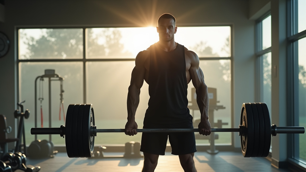 Un athlète en pleine séance de musculation pour la prise de masse