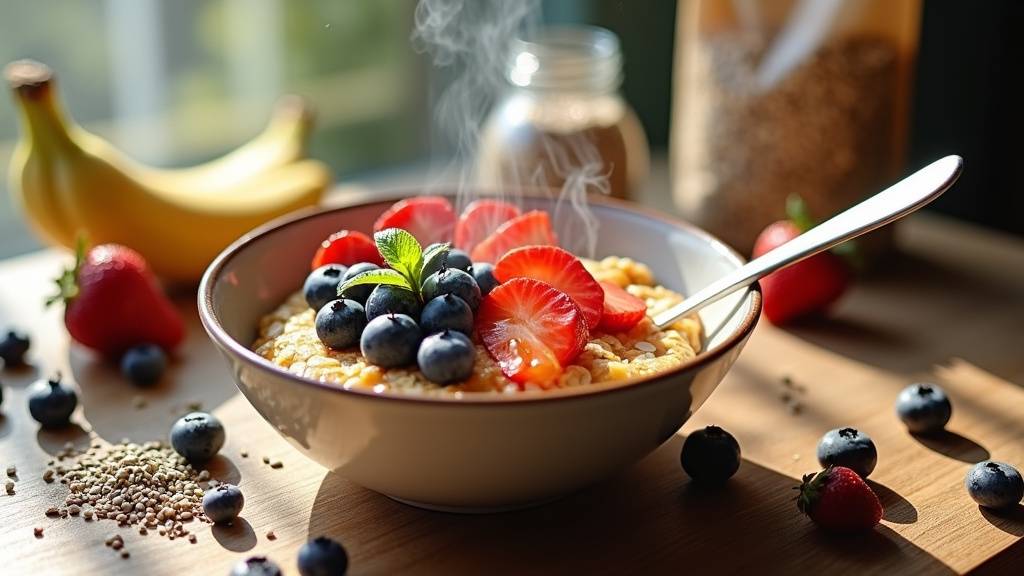 Différentes variantes de bowl cake healthy avec des garnitures colorées