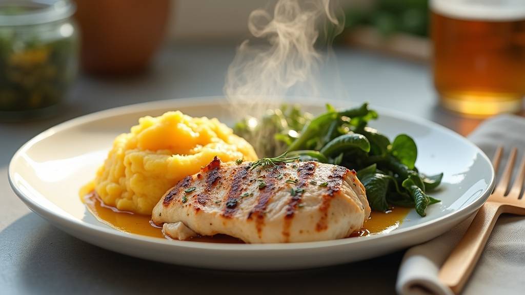 Repas sain et riche en proteines pour la prise de masse musculaire