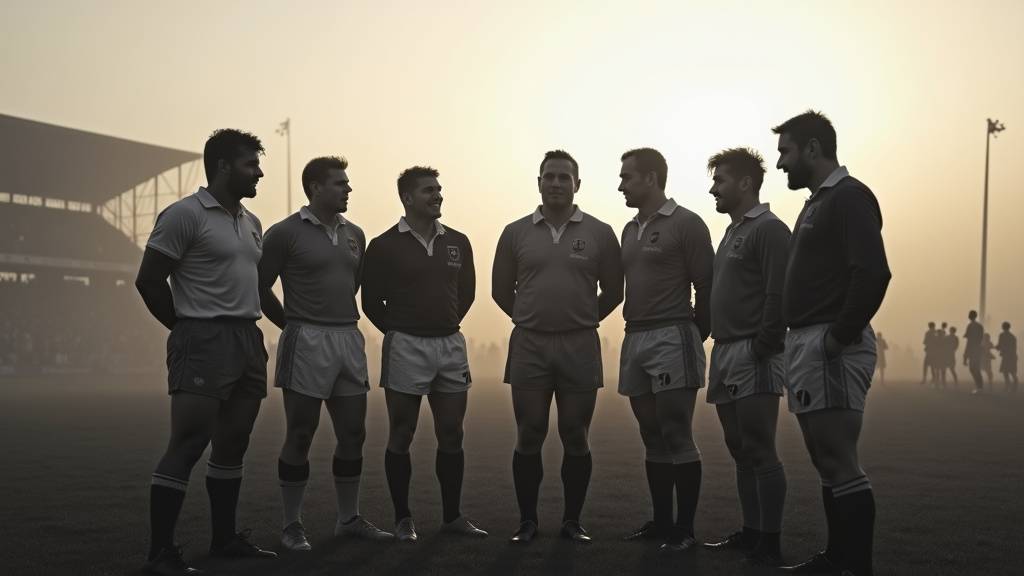 Photos des légendes du rugby français : Blanco, Rives, Prat et les frères Boniface