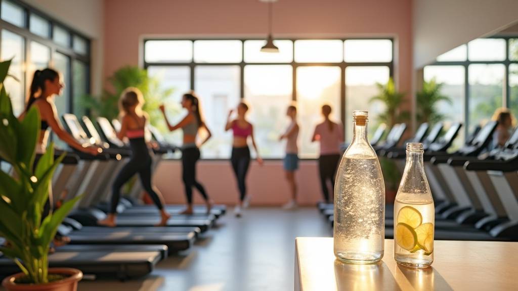 Femme souriante dans une salle de sport, symbolisant le bien-être