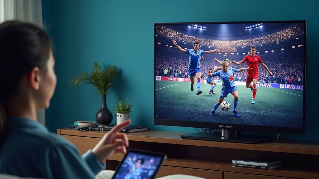Un écran de télévision diffusant plusieurs sports en même temps