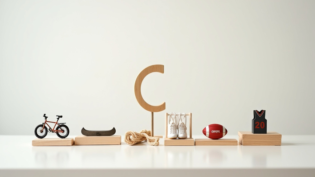 Montage de différents sports commencant par la lettre C cyclisme crossfit cricket