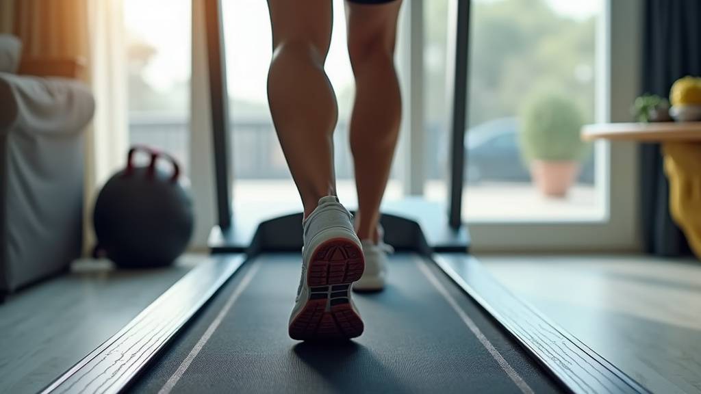 Tapis de course incliné avec utilisateur