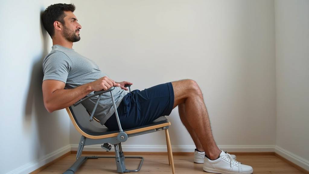 Technique correcte de l'exercice de la chaise contre le mur