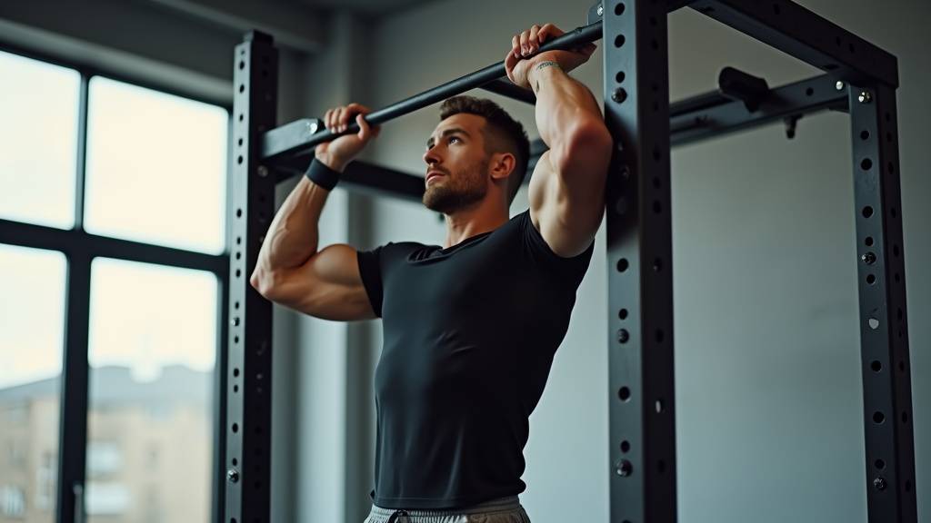 Athlete realisant un tirage vertical prise inversee en supination pour muscler le dos