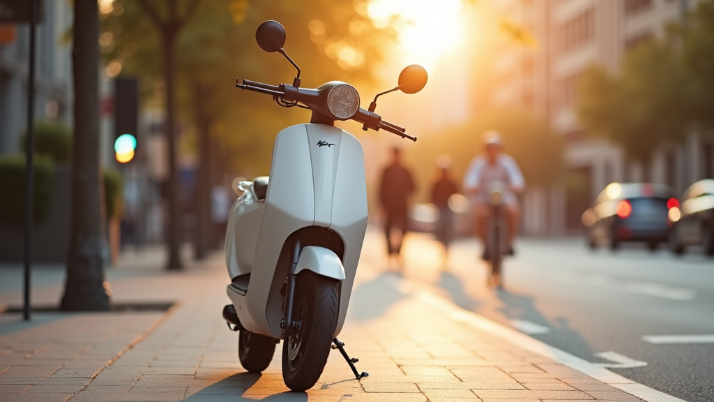 Utilisateur de trottinette électrique dans la ville