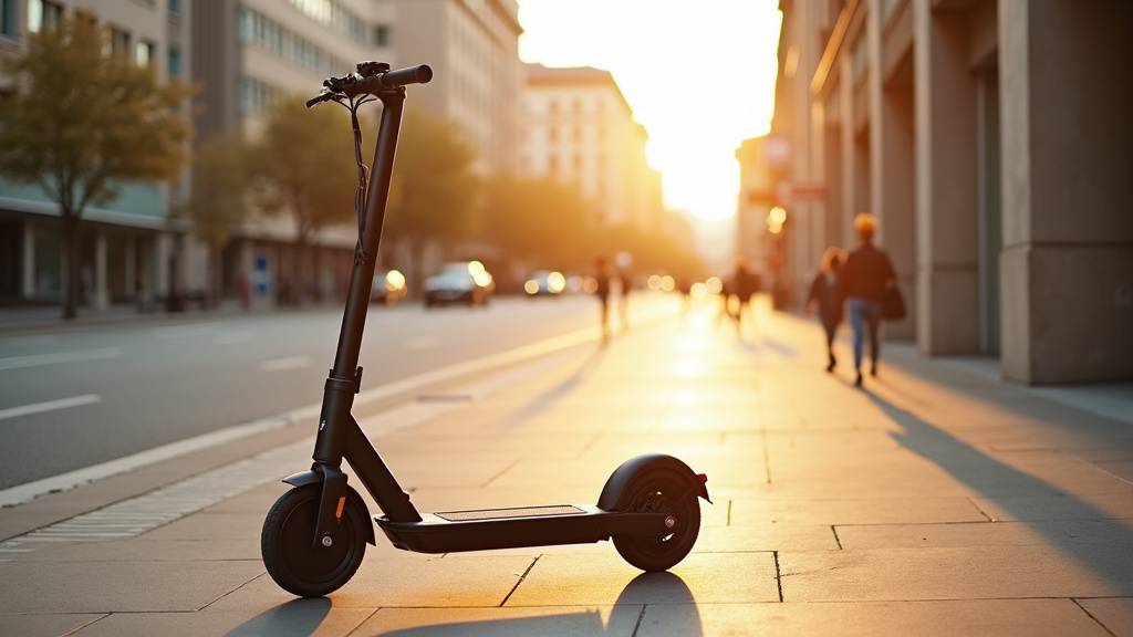 Détails techniques d'une trottinette électrique moderne avec système de freinage